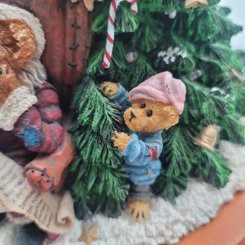 Danbury Mint RETIRED Boyds Bears Christmas Tree Lighted Sculpture Holiday Decor